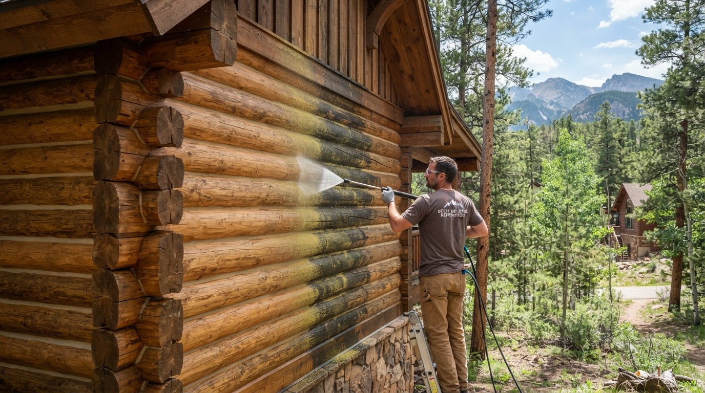 Pressure washing in Larkspur, CO