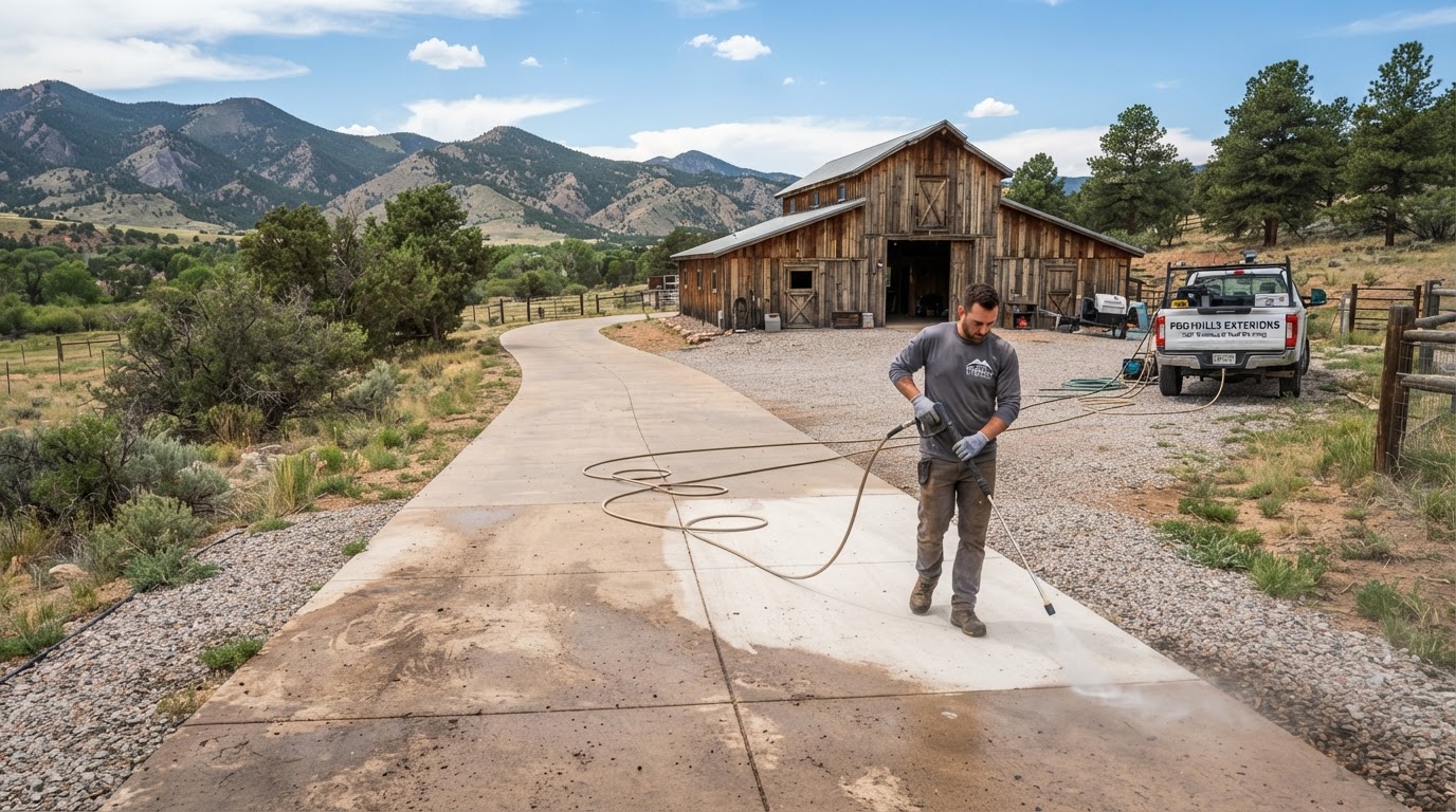 Pressure washing in Franktown, CO