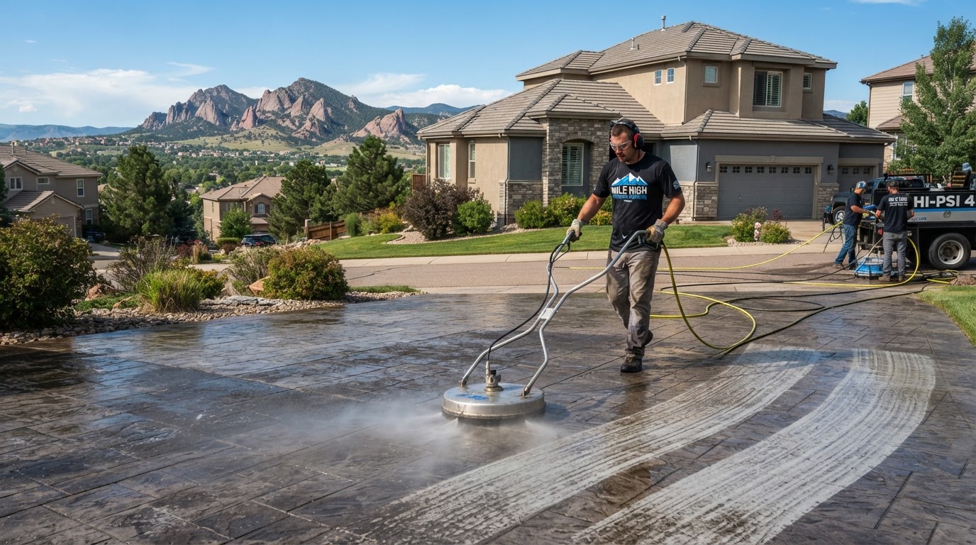 Pressure washing in Castle Rock, CO