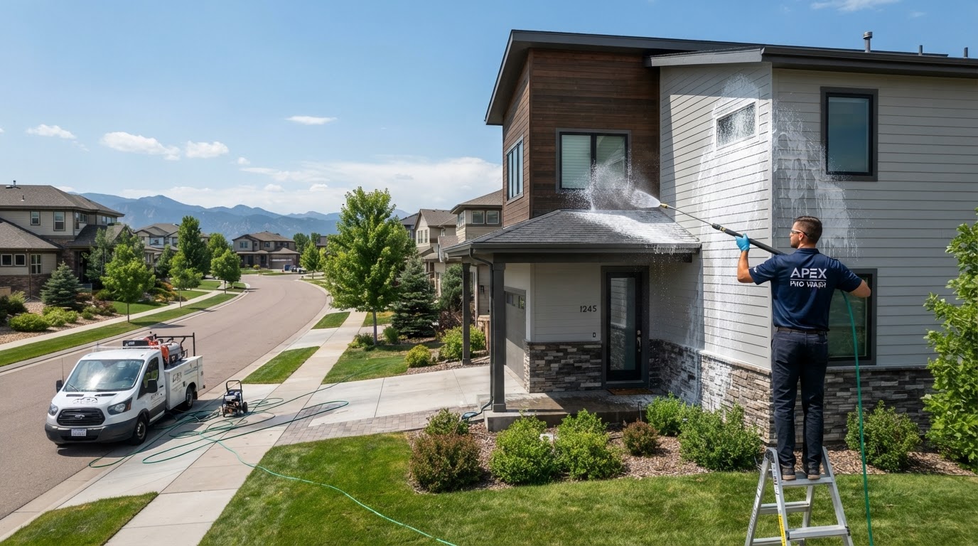 Pressure washing in Parker, CO