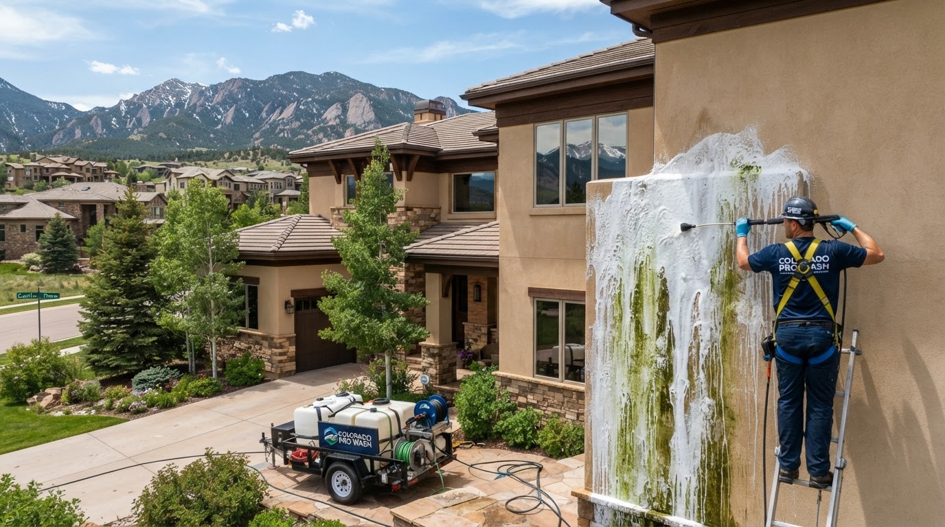 Pressure washing in Castle Pines, CO