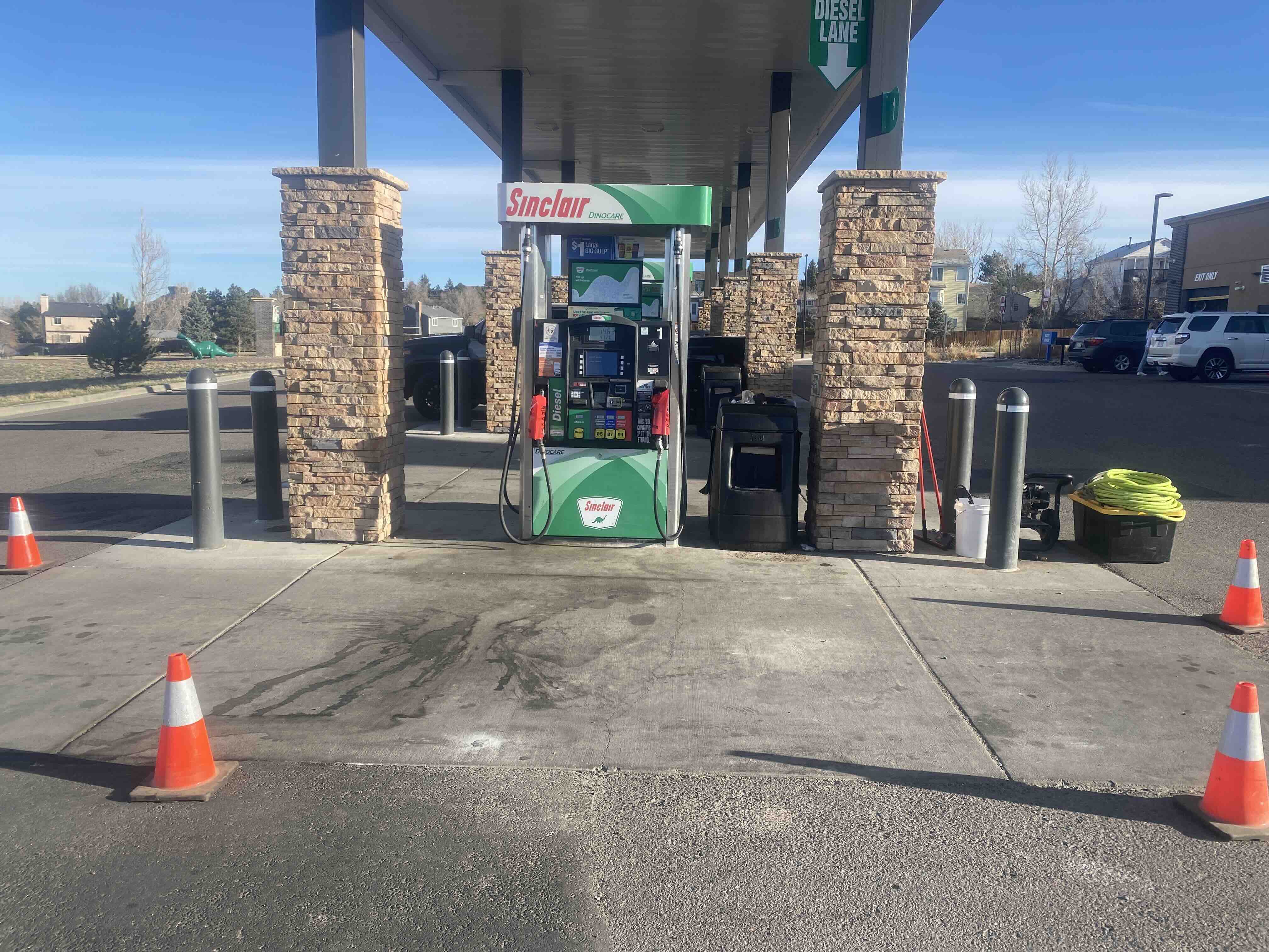 Gas Station Pump Cleaning - Before