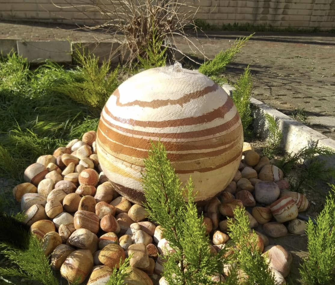 Striped Stone Fountain