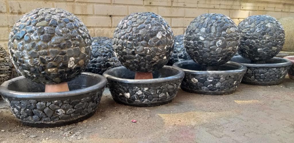 Stone Sphere Fountains