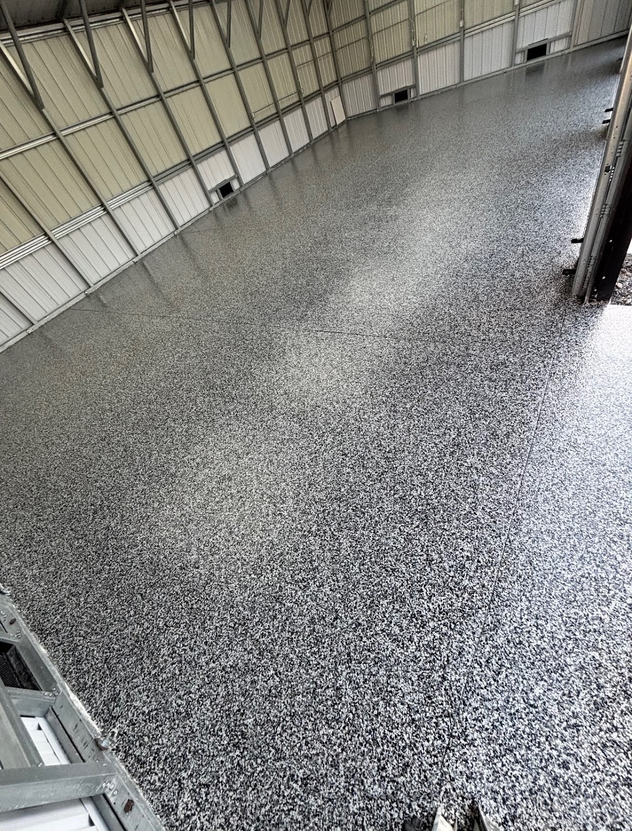 Top Dog Coatings epoxy flake flooring project