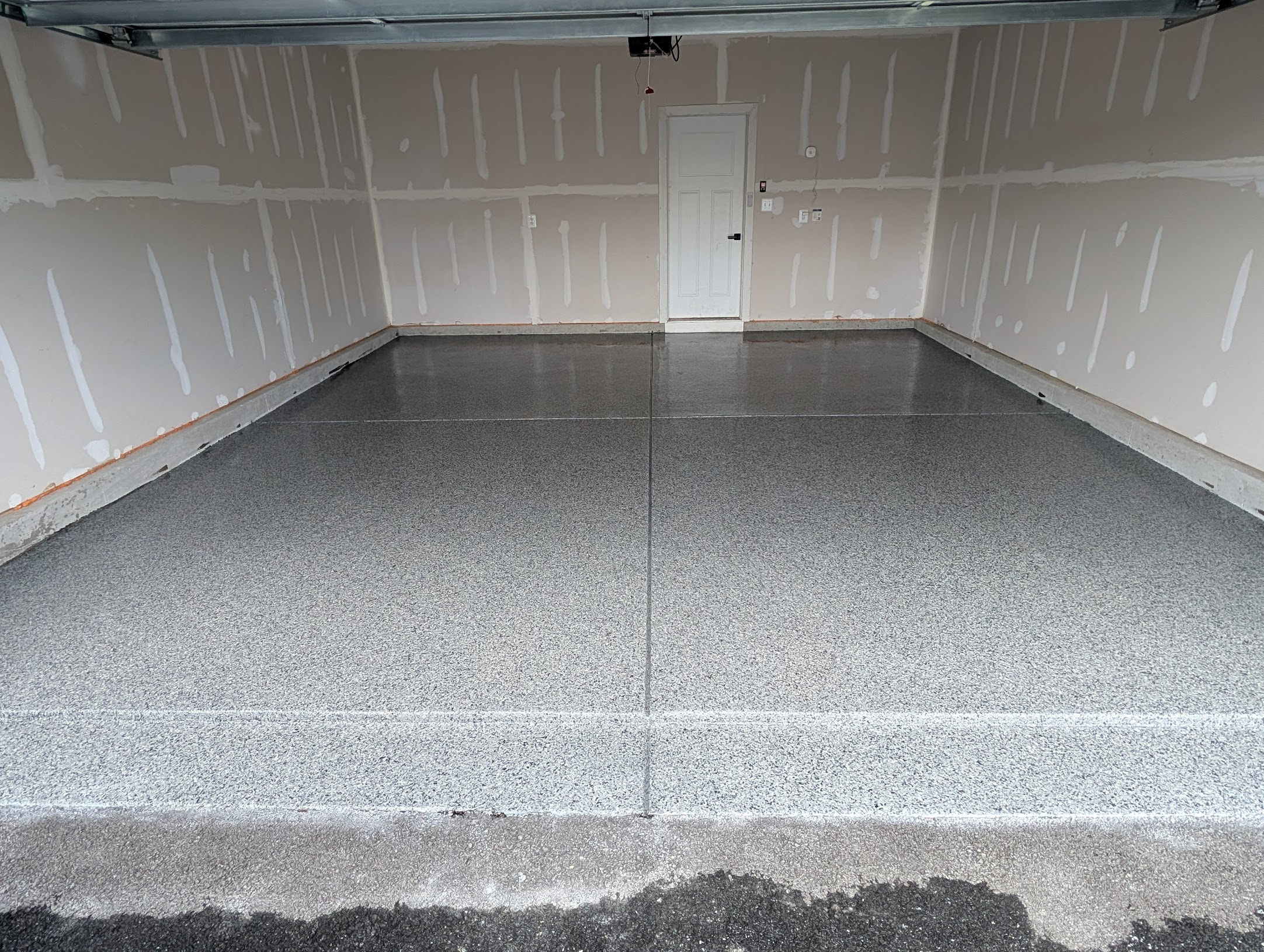 Full garage epoxy flake coating system