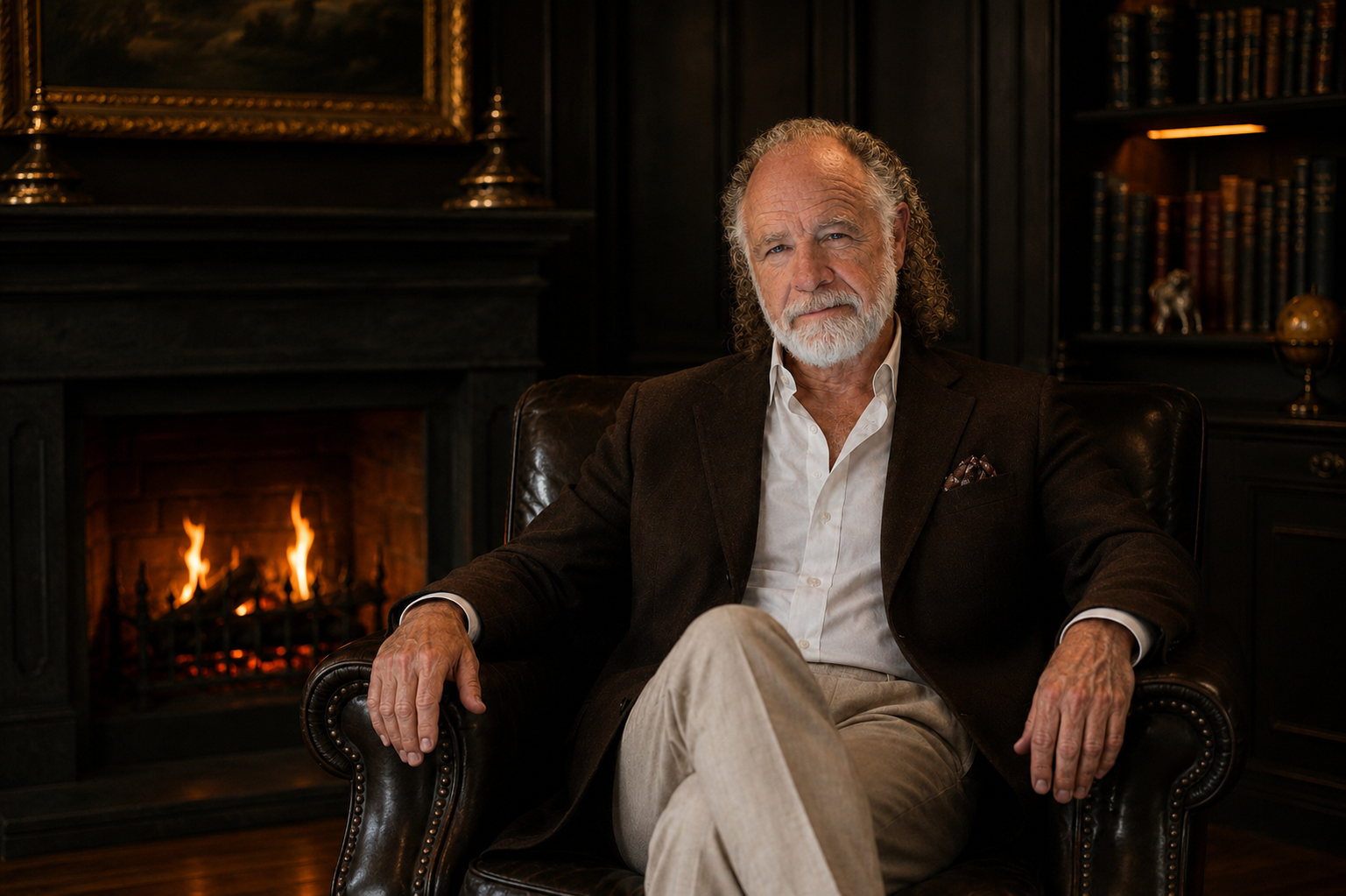 Dr. Jerry Edmon seated in a warm, contemplative setting