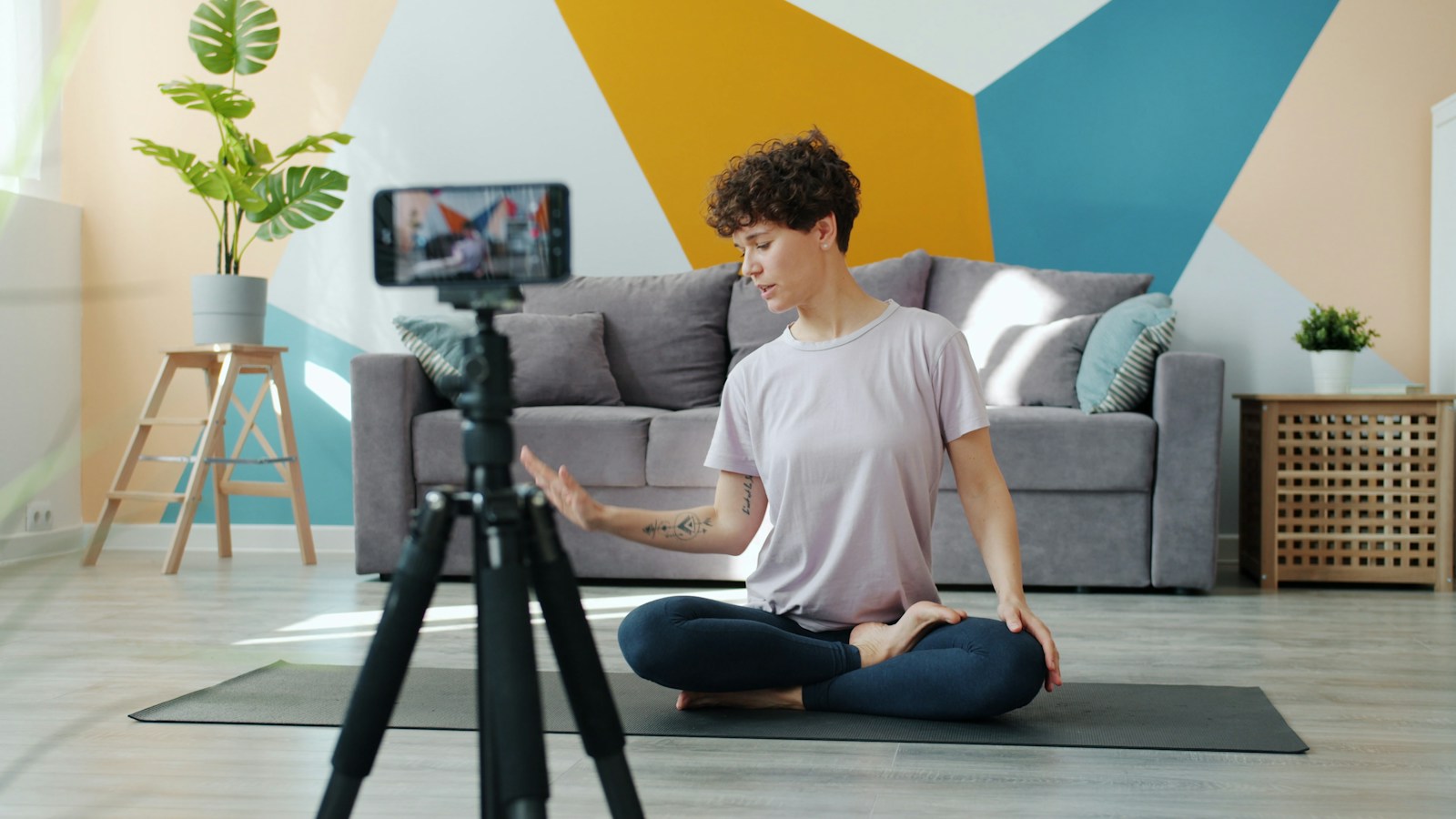 Woman recording social content on a phone