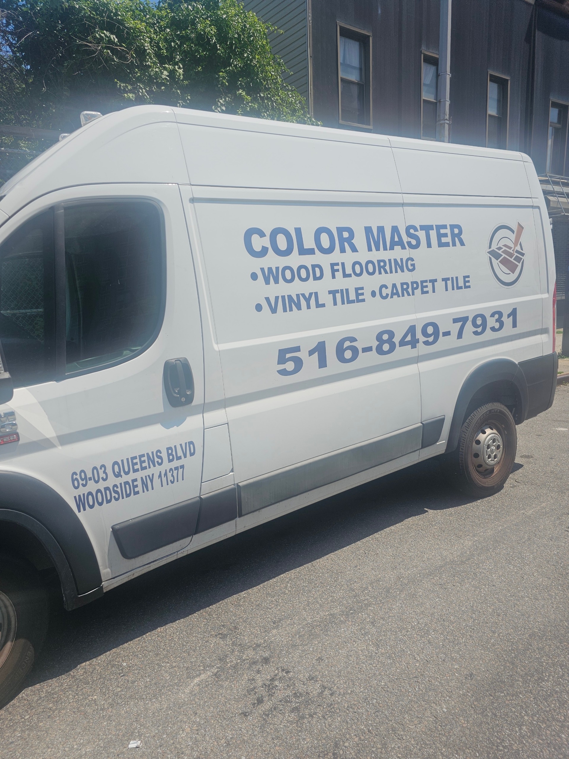 Color Master Flooring work van serving NY NJ and CT