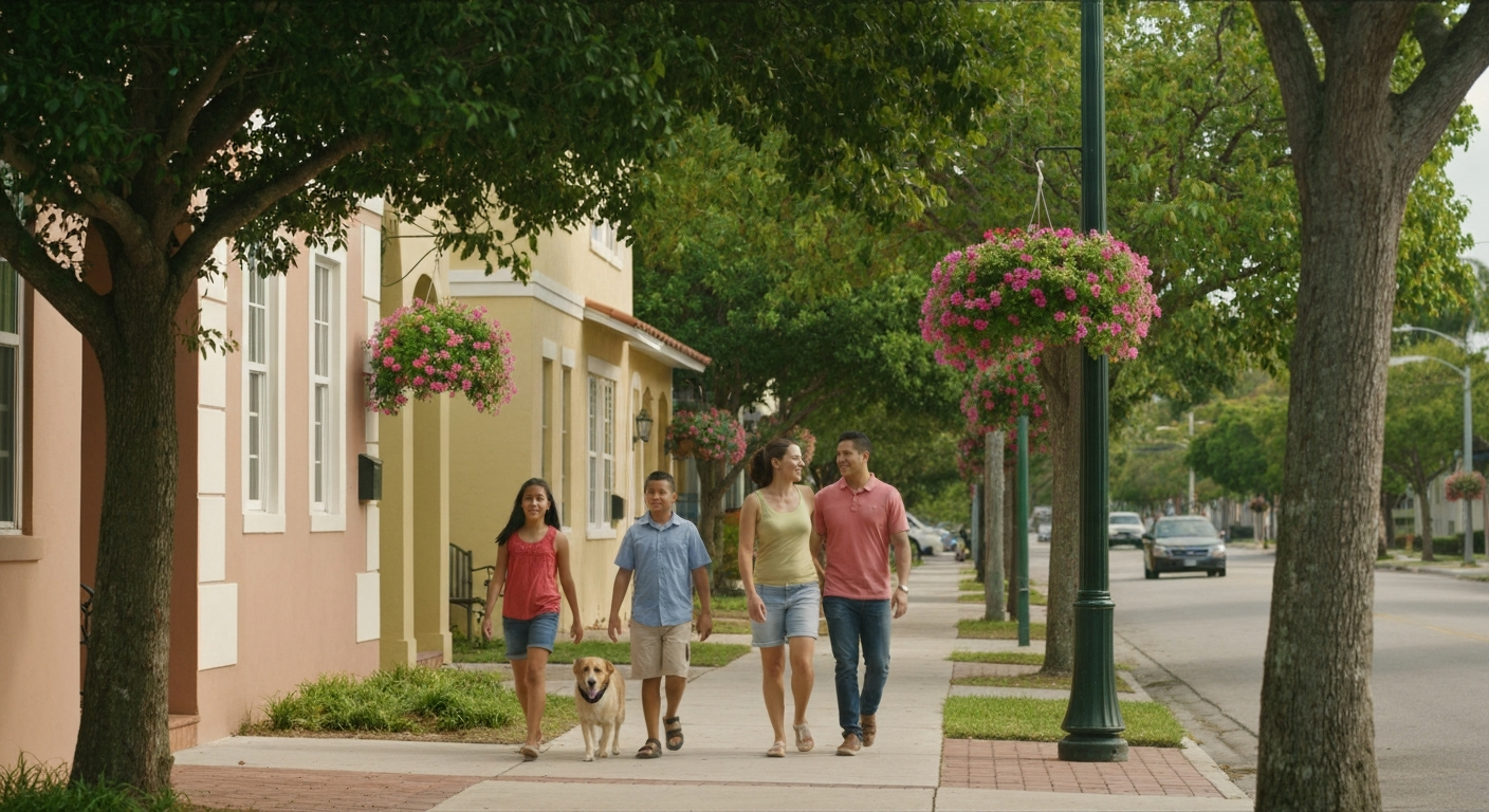 Pinecrest FL homes and real estate — residential village, Miami-Dade County