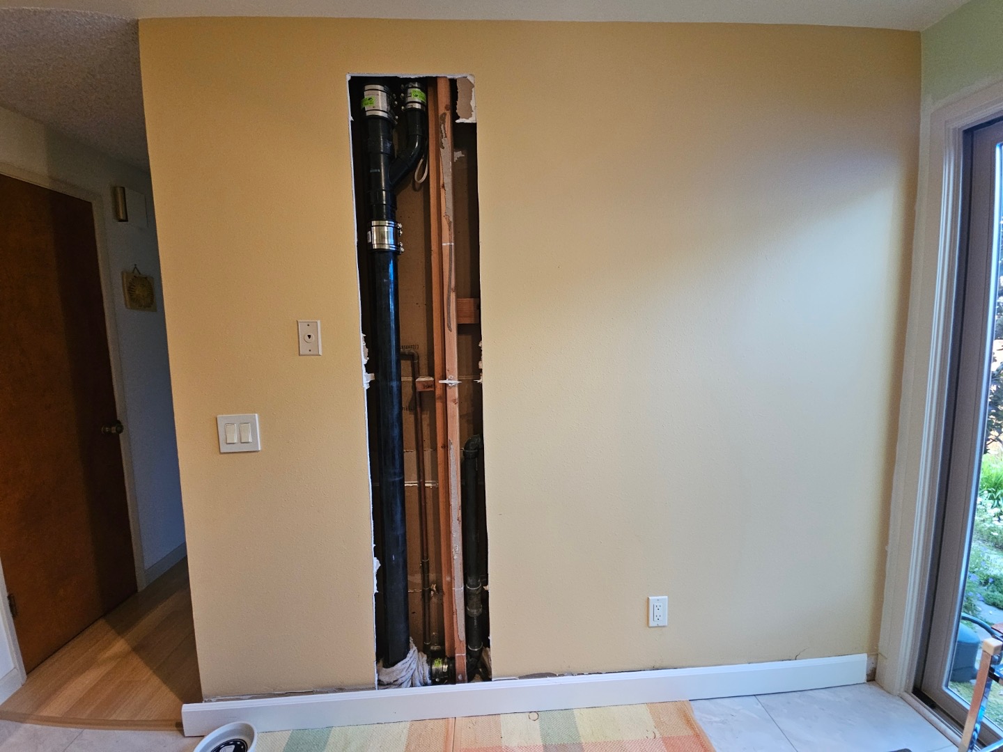 Drywall Repair After Plumbing — before