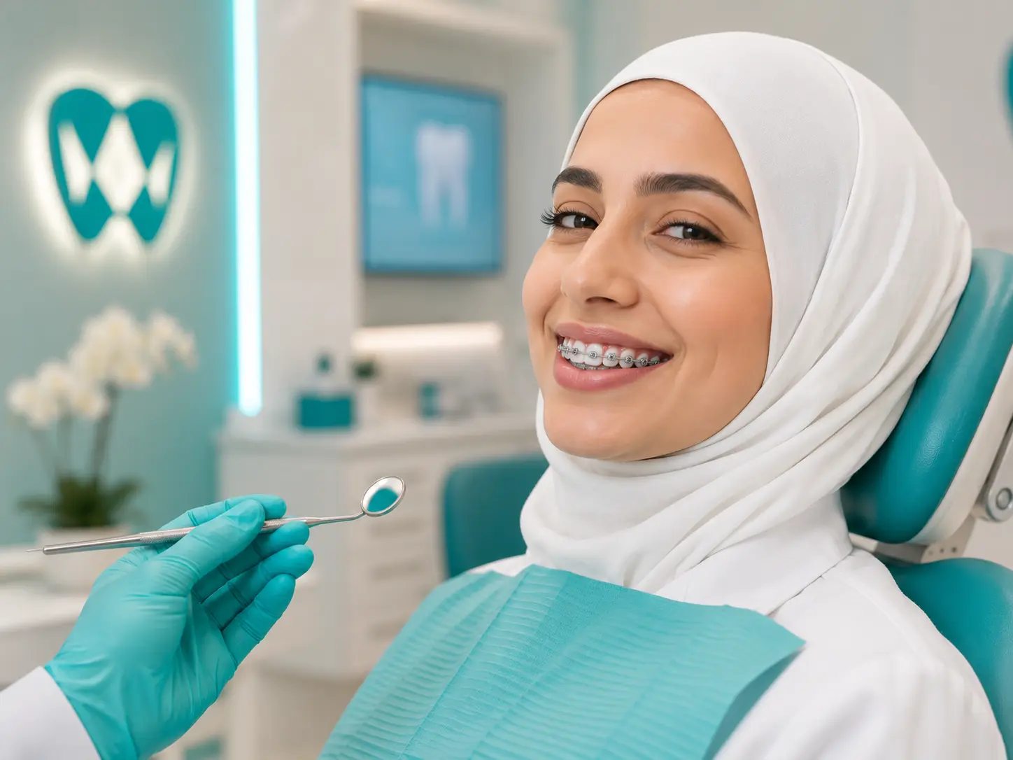 صورة لخدمة تقويم الأسنان في مجمع النخبة