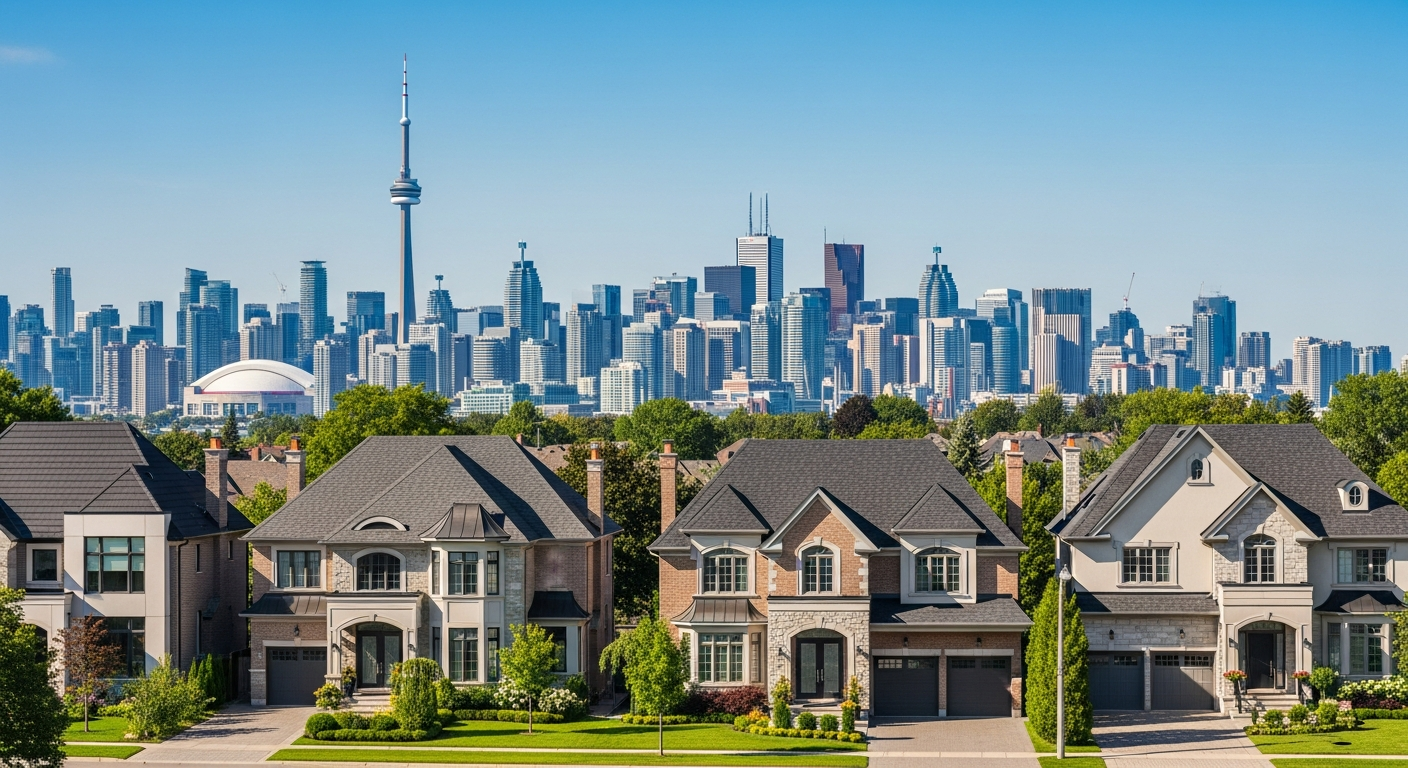 Toronto Real Estate Skyline Background