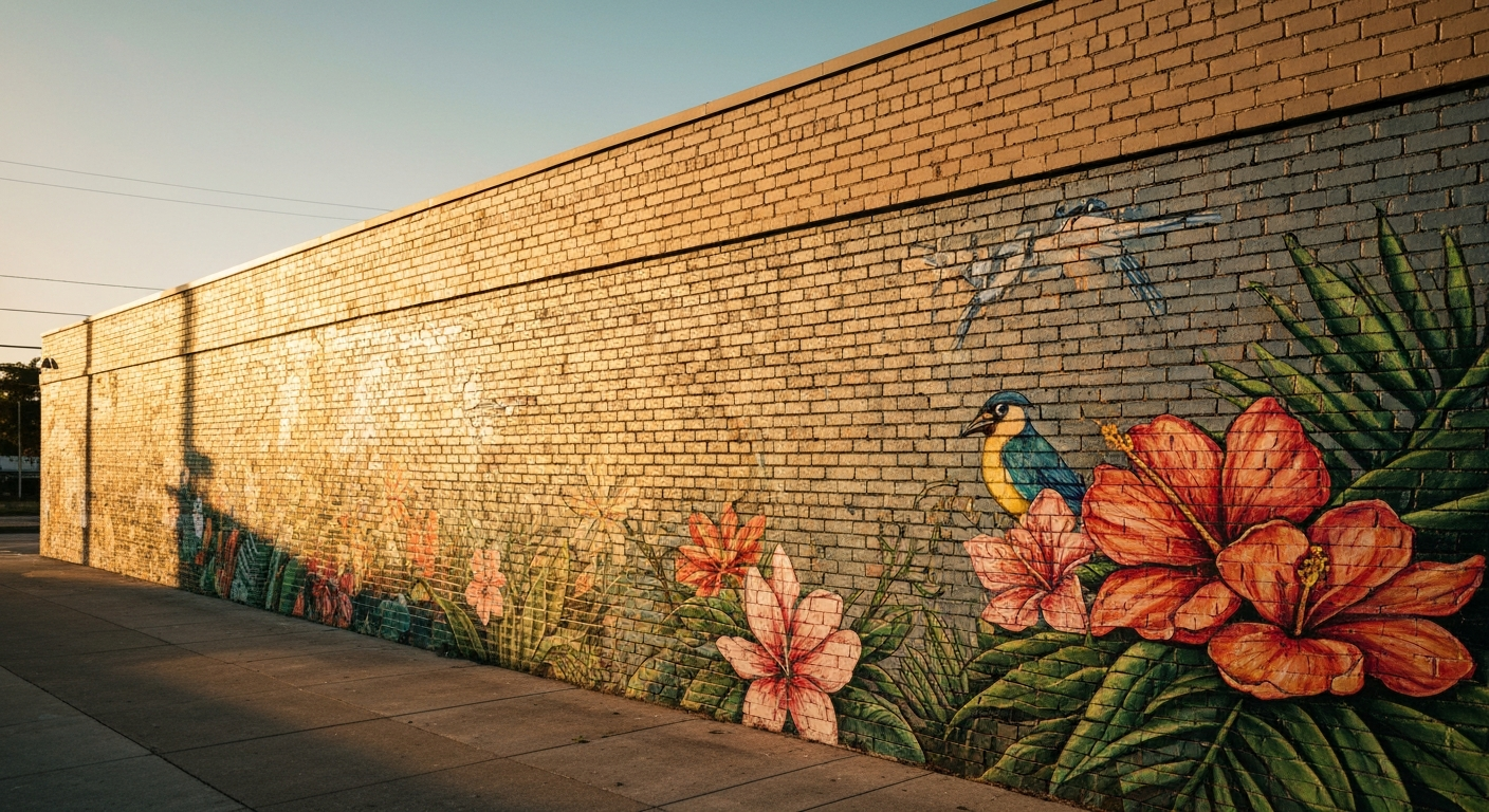Beautiful outdoor mural in Florida