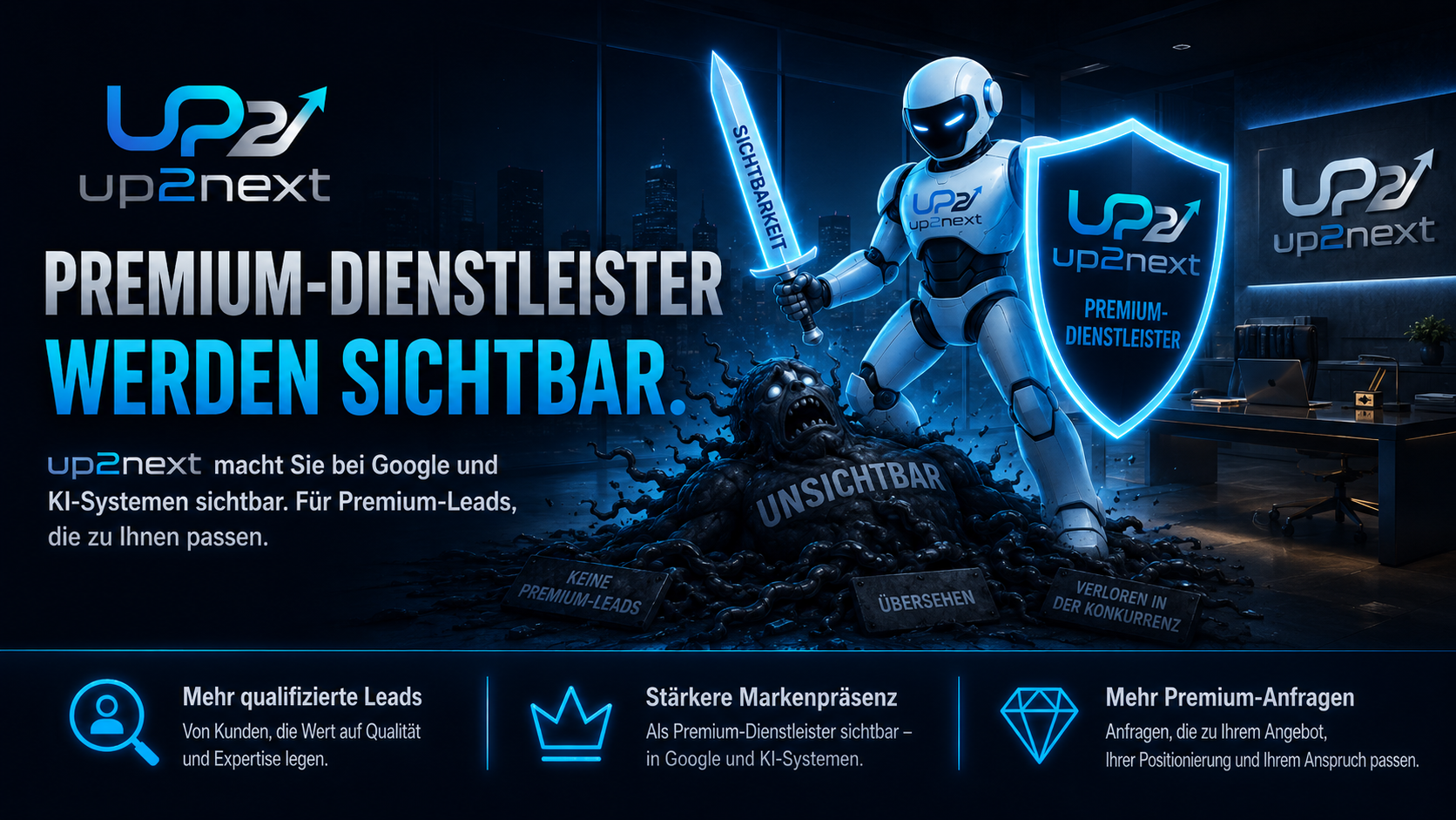 Premium-Dienstleister werden sichtbar - up2next Webdesign