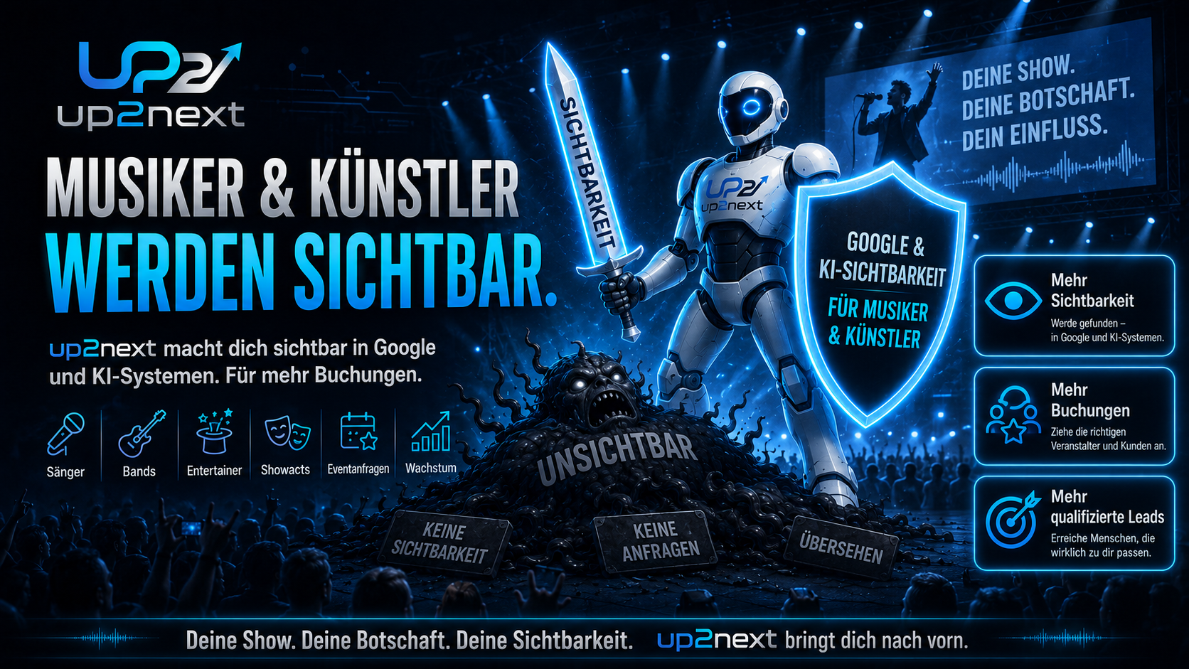 Webdesign für Musiker und Künstler - Sichtbarkeit und mehr Buchungen