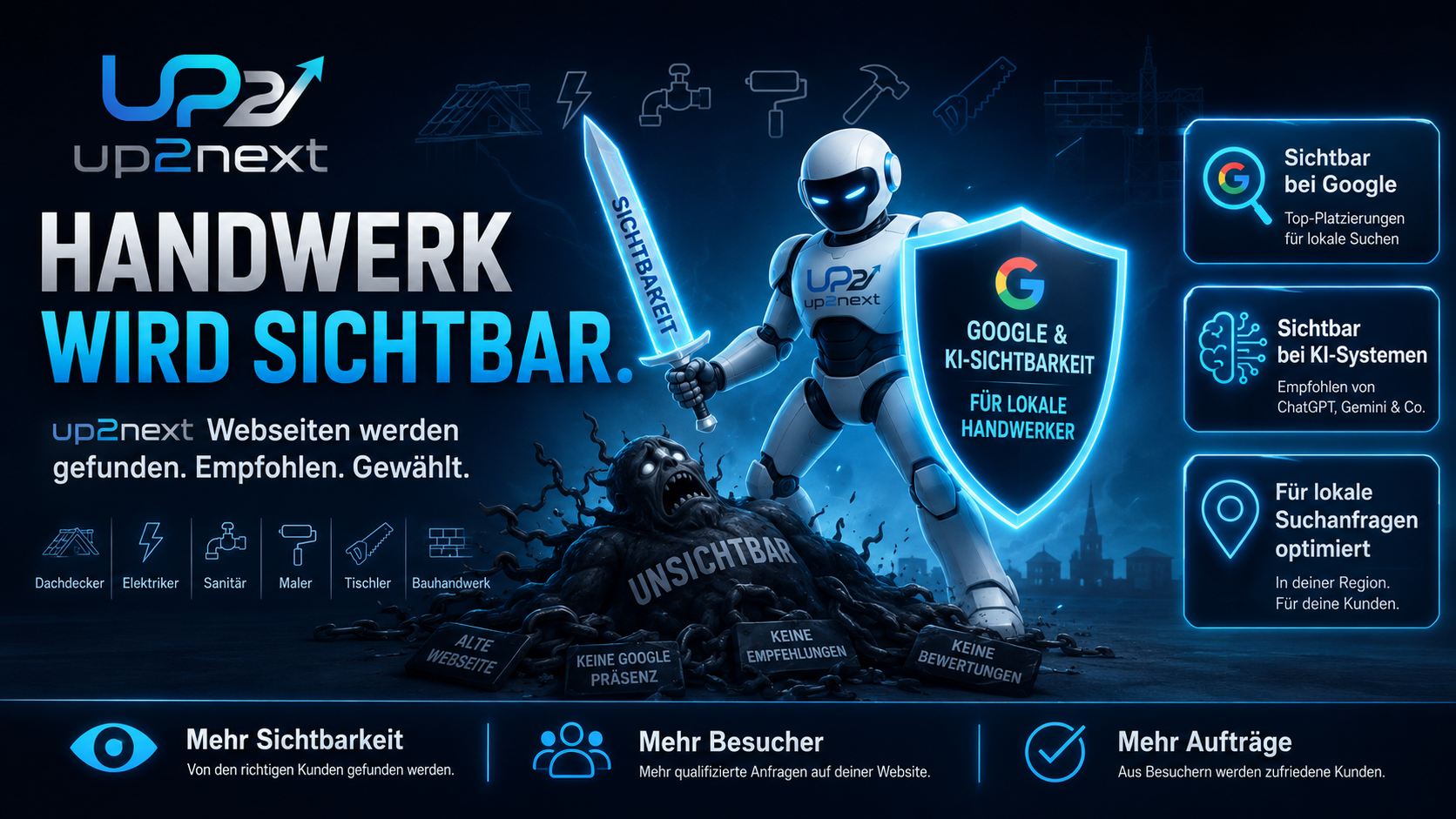 Handwerk wird sichtbar - up2next Webdesign für Handwerker