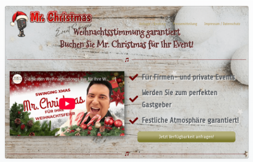 Mr. Christmas alte Website