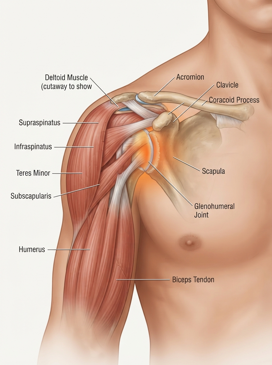 Shoulder clinical study illustration