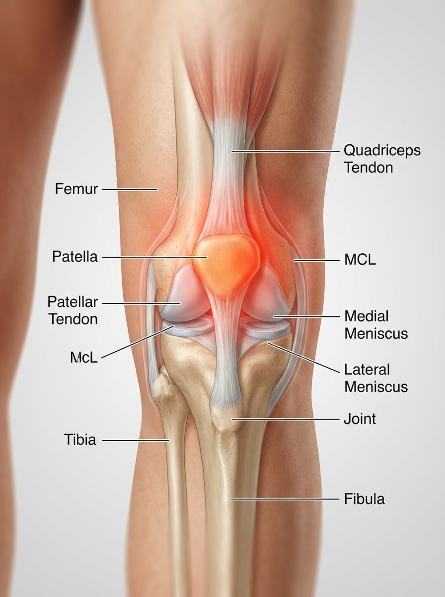 Knee clinical study illustration