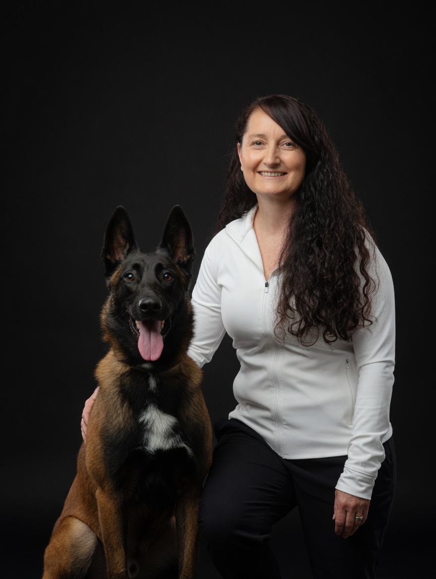 Handler and detection dog