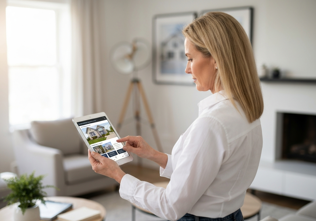 Digital property search on tablet