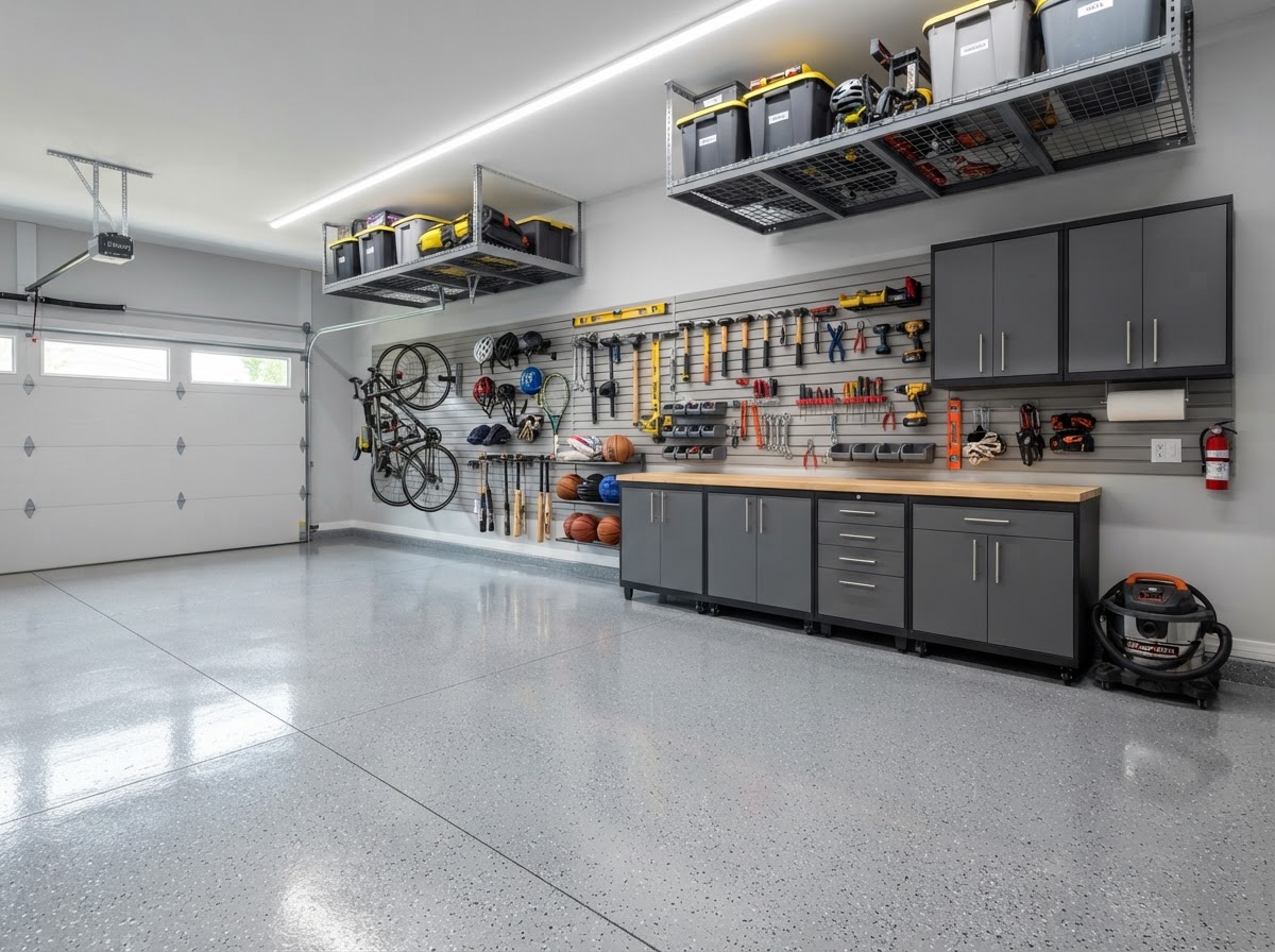 Modern Polyaspartic Garage