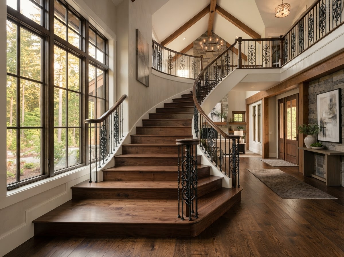 Classic Walnut Staircase