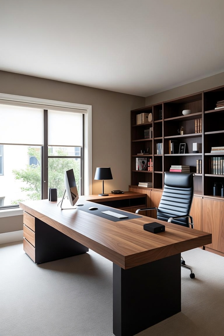 Modern Minimalist Dual Workstation