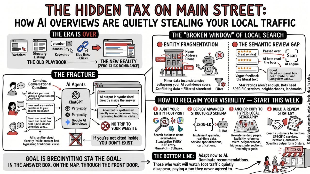 The Hidden Tax on Main Street: How AI Overviews Are Quietly Stealing Your Local Traffic