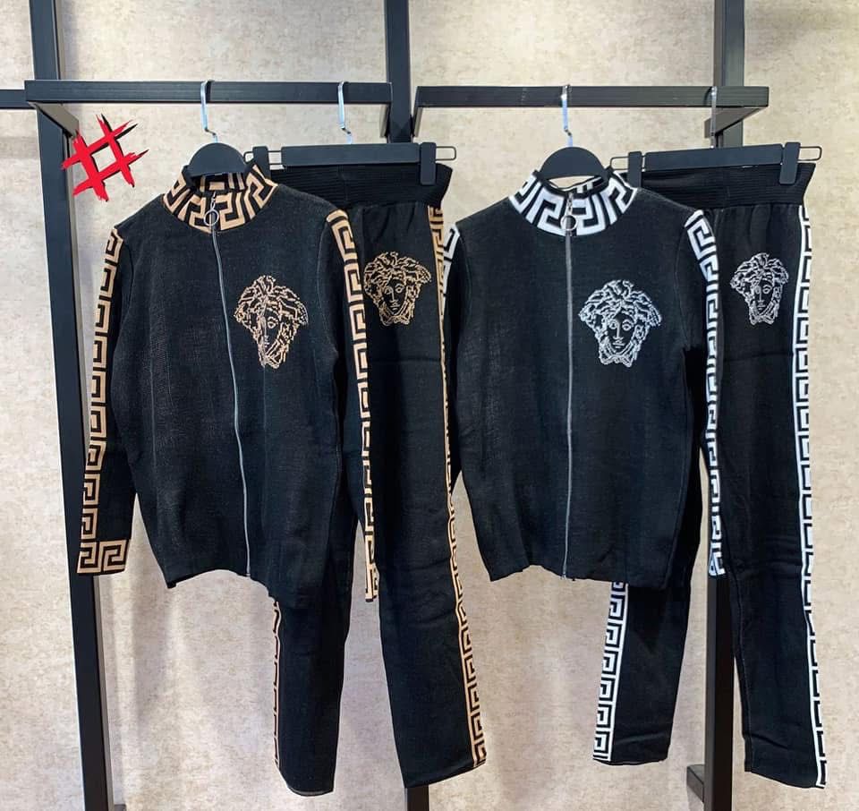 Black and gold designer tracksuits