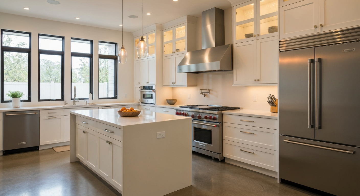 Luxury modern kitchen interior