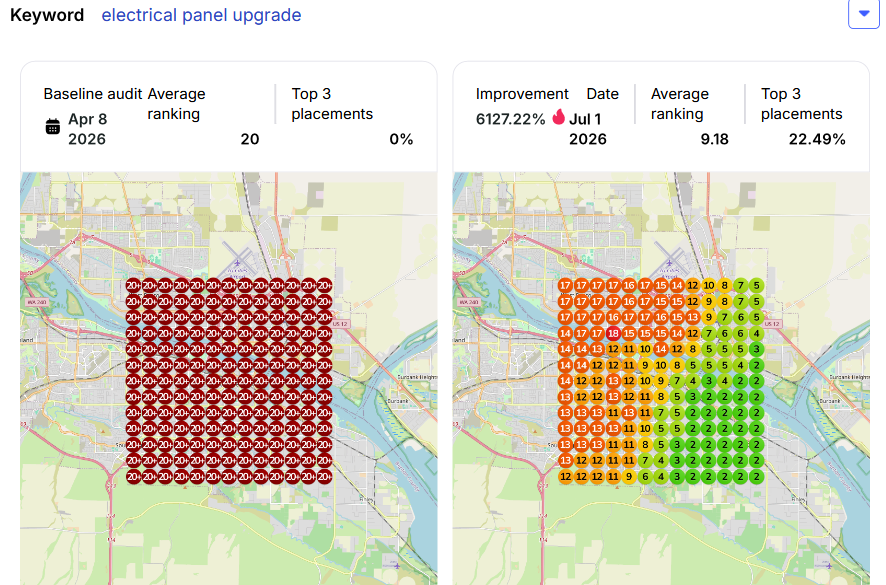 Mr. Electric Local Search Ranking Improvement