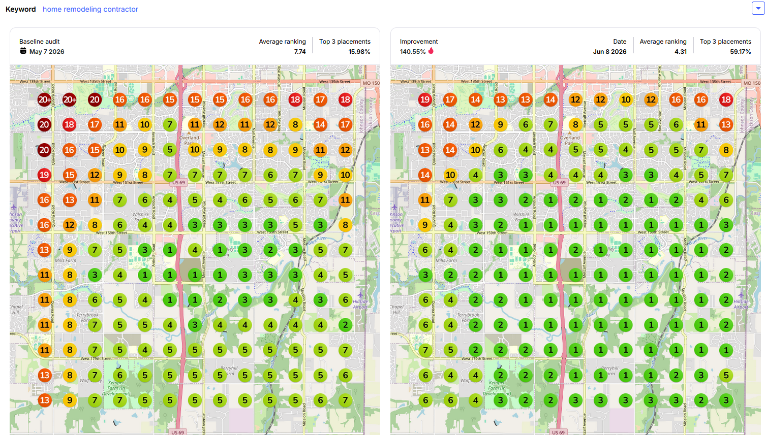 Superior Home Co Local Search Ranking Improvement