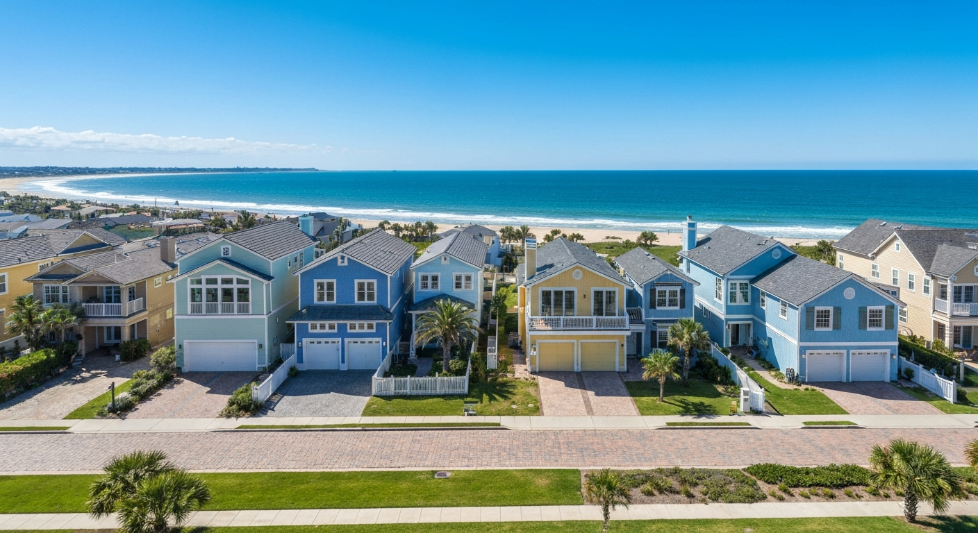 Clean and prepared coastal home exterior