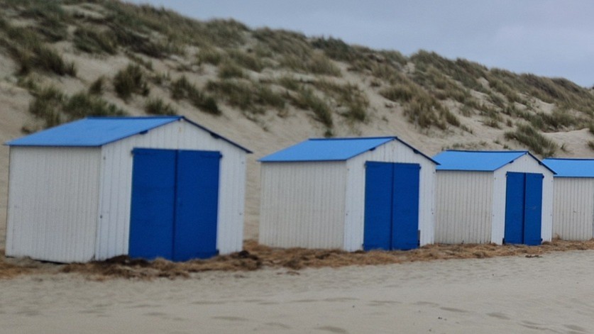 Strandhuisjes op Texel