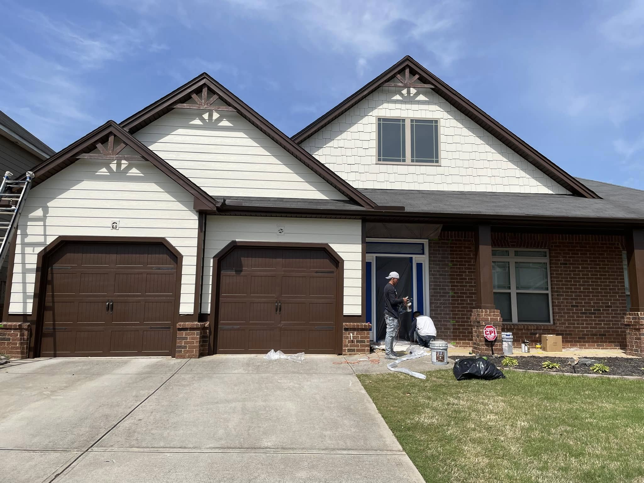 Exterior house painting front entrance
