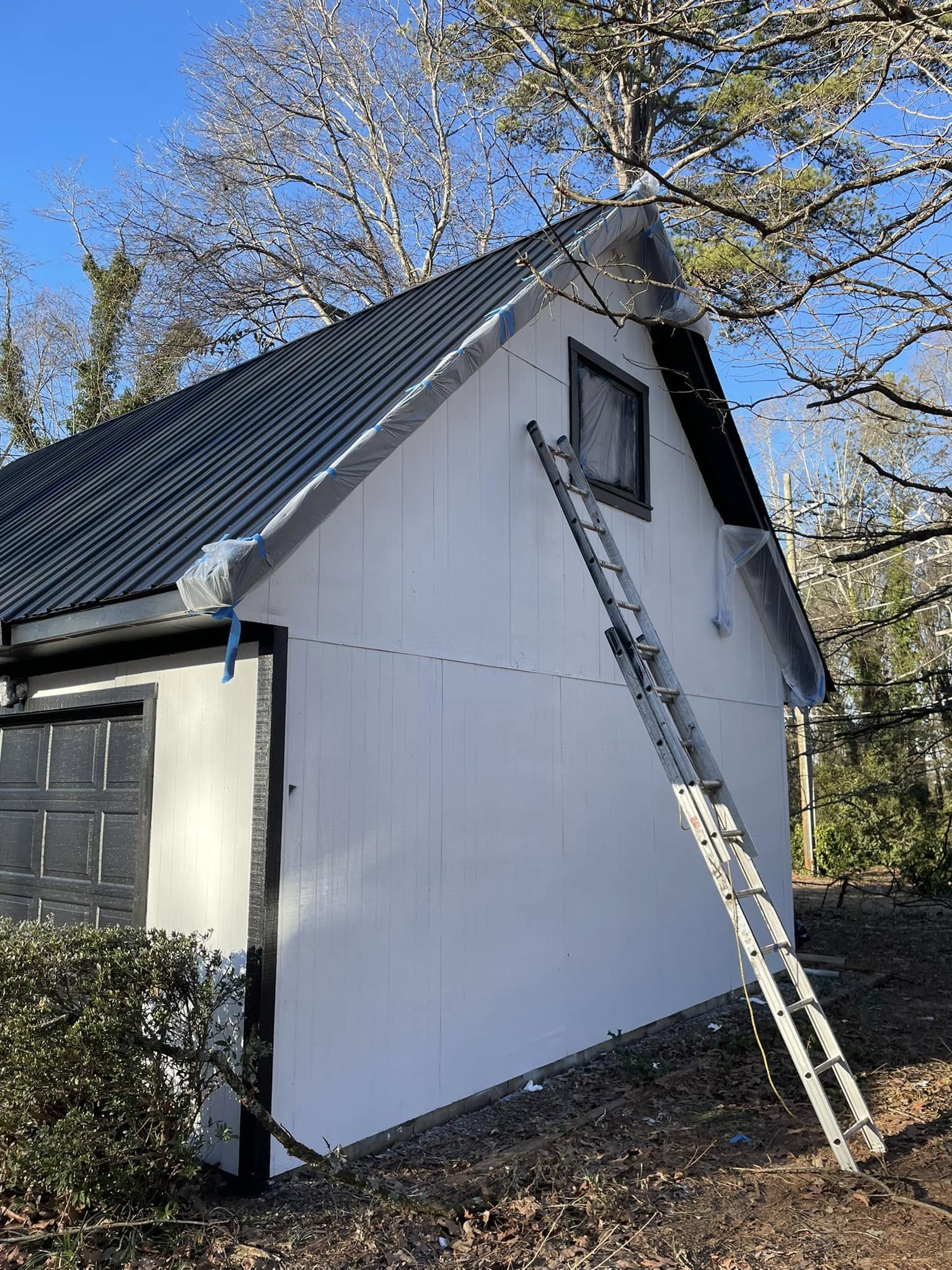 Exterior house painting preparation