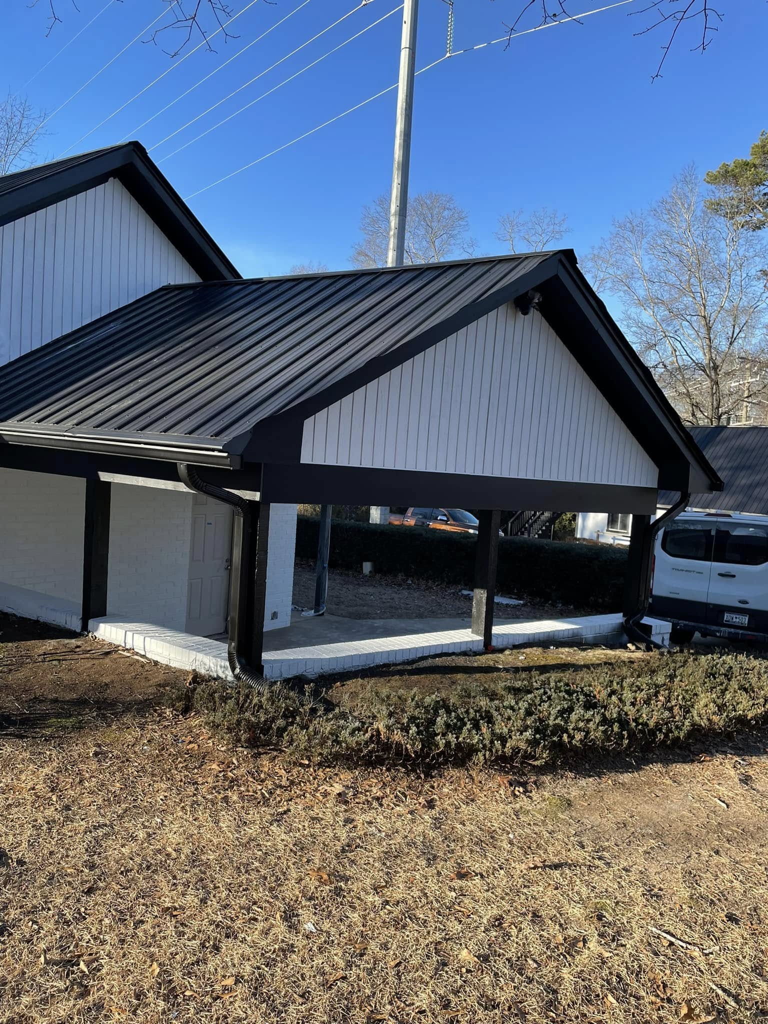 Exterior house painting patio area
