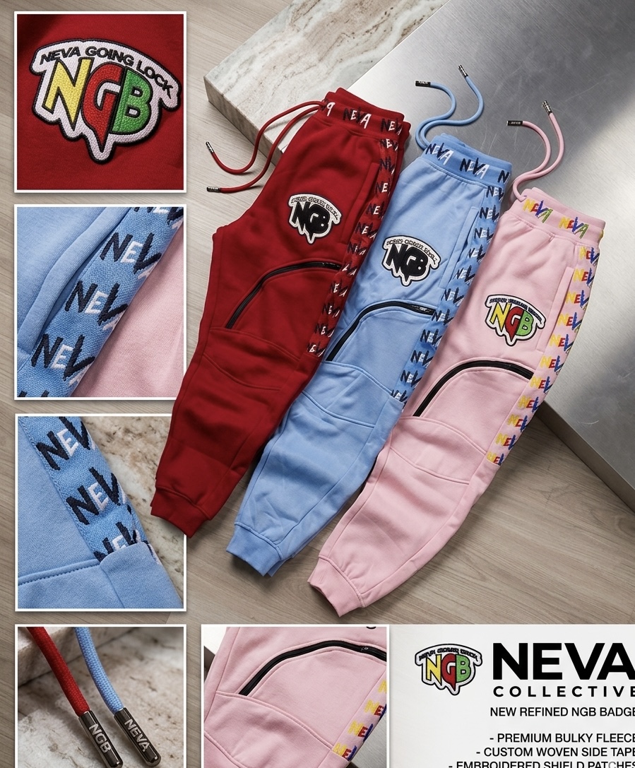 The NGB Signature Multi Color Jogger Collection - Premium Streetwear by Nevagoingback