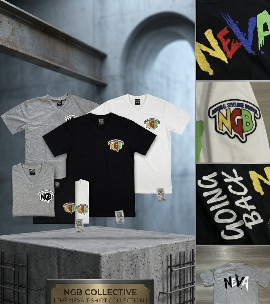 NGB V-Neck Tee - Premium Streetwear by Nevagoingback