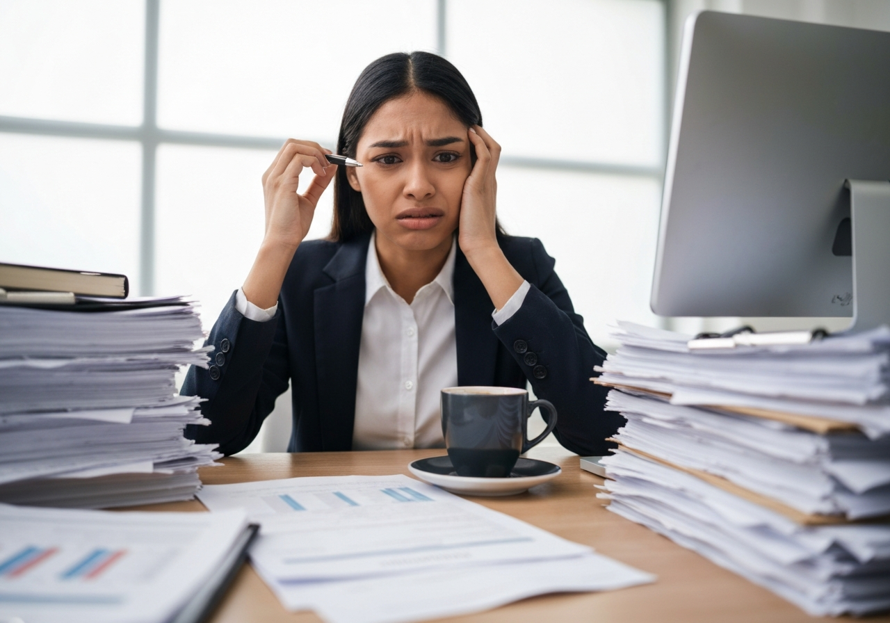 Frustrated real estate agent