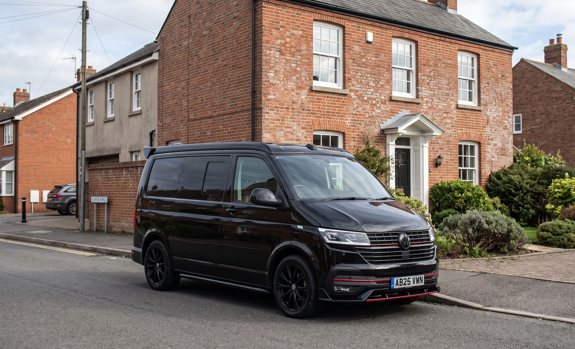 VW Transporter panel van on a UK street