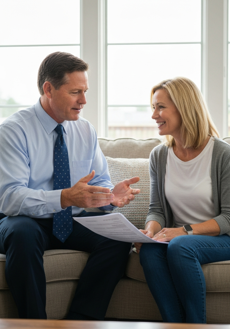 A supportive consultation providing emotional relief and a clear plan