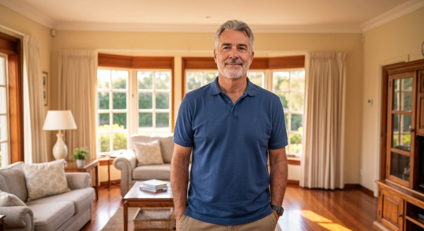 A property owner reflecting on their next steps with a sense of calm and relief