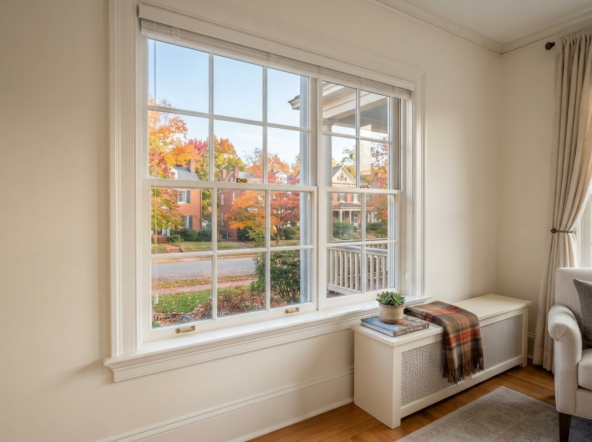 Clear residential window glass installed by Stafford Glass Co. in Fredericksburg