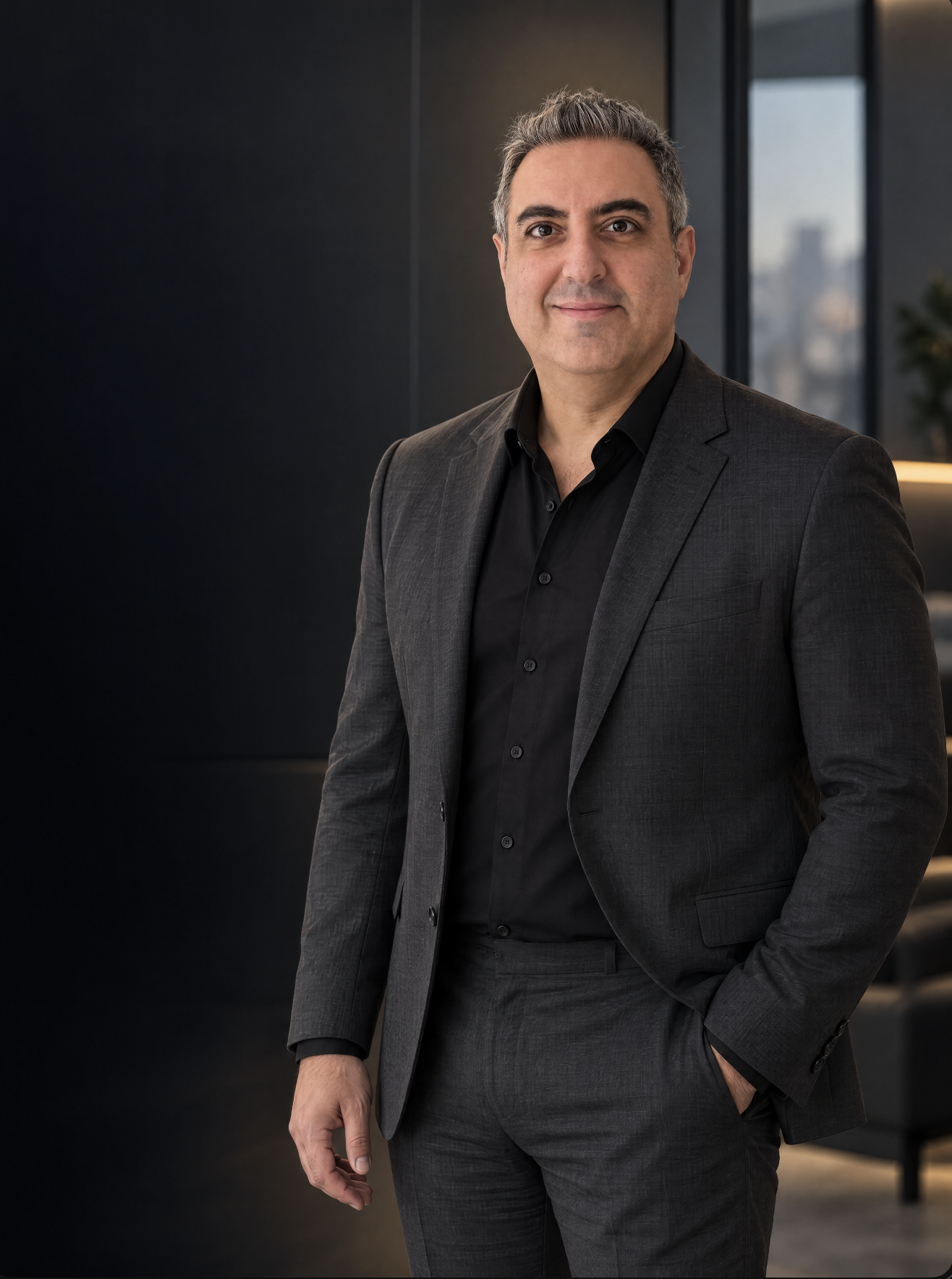Portrait of Soheil Eghtesadi, investor and business coach, featured on The Soheil Show