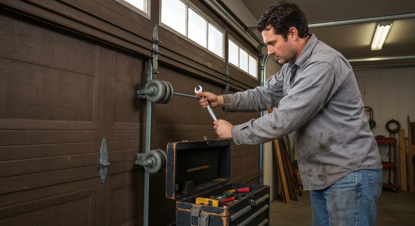 Off-Track Garage Door Repair illustration