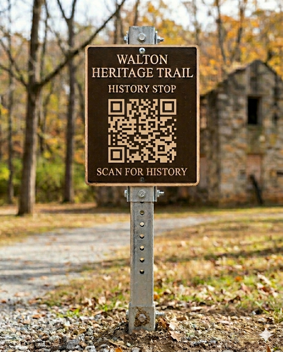 Walton Heritage Trail History Stop Sign