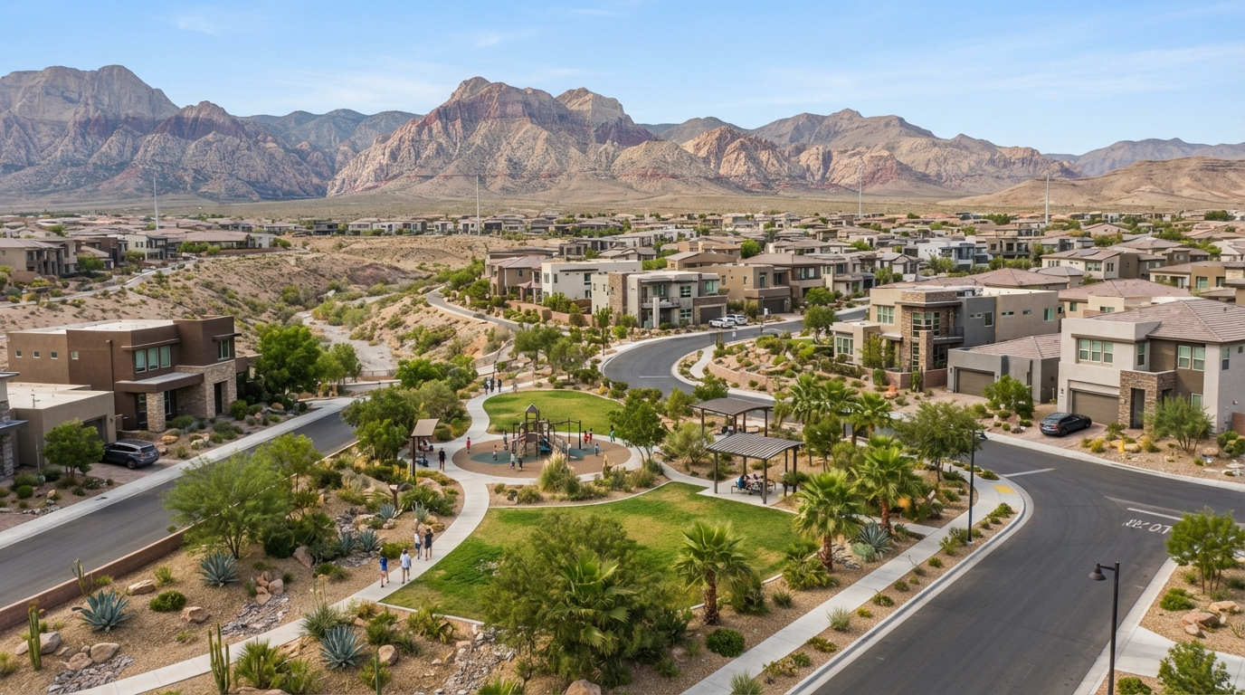Illustrative southwest Las Vegas residential community environment